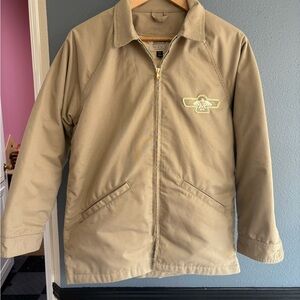 Ginew Native American made Men's Tan quilted work jacket